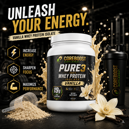 Pure3 100% Whey Protein Isolate (Vanilla)