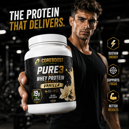 Pure3 100% Whey Protein Isolate (Vanilla)