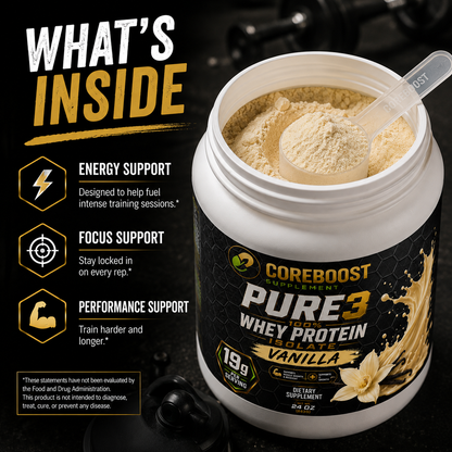 Pure3 100% Whey Protein Isolate (Vanilla)