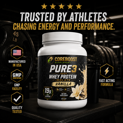 Pure3 100% Whey Protein Isolate (Vanilla)